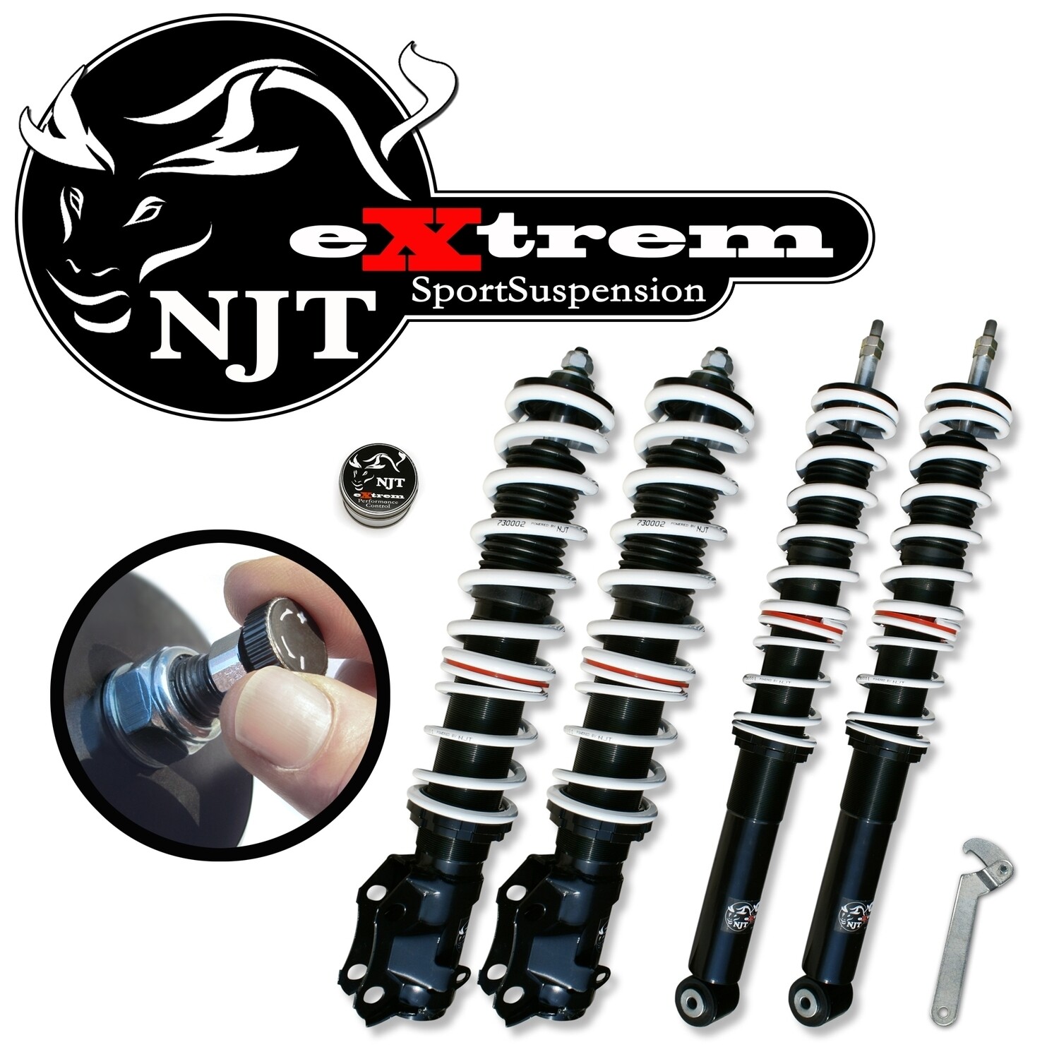 Combinés filetés / Coilovers NJT eXtrem pour Volkswagen Golf 3 + Vento 1991 - 1997