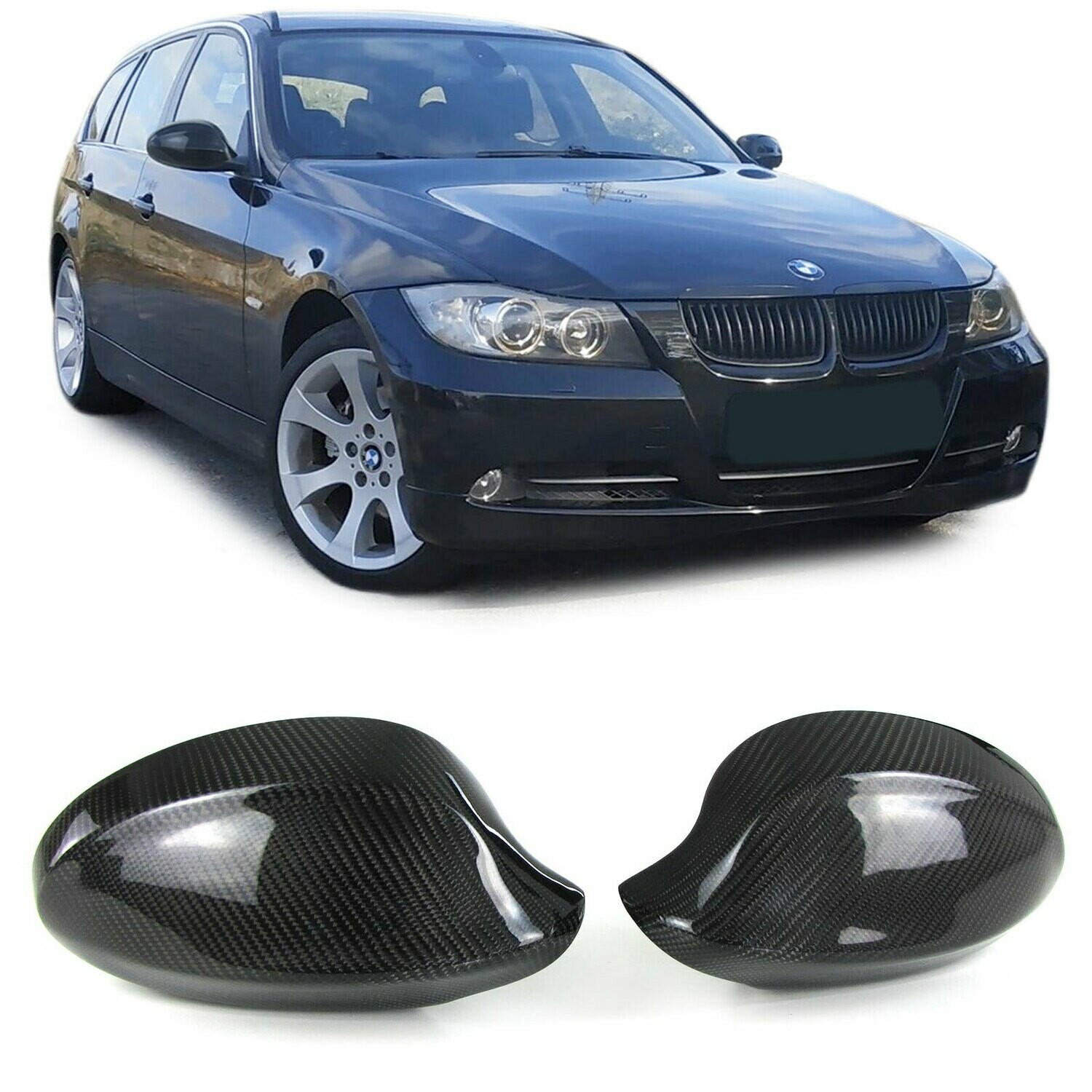 Coques de rétroviseur Look Pack M Performance pour BMW Série 3 E90 E91 2005 - 2008
