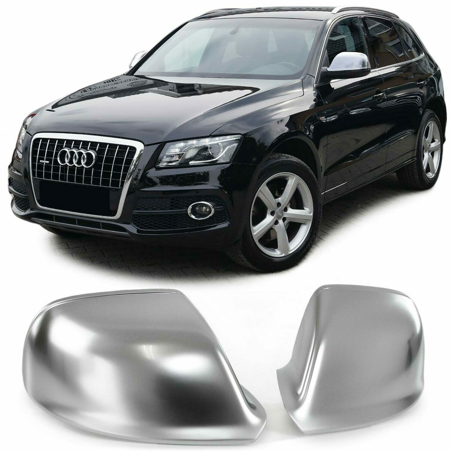 Coques de rétroviseur Sport Look pour Audi Q5 8R à partir de 2008 + Q7 4L 2009 - 2015