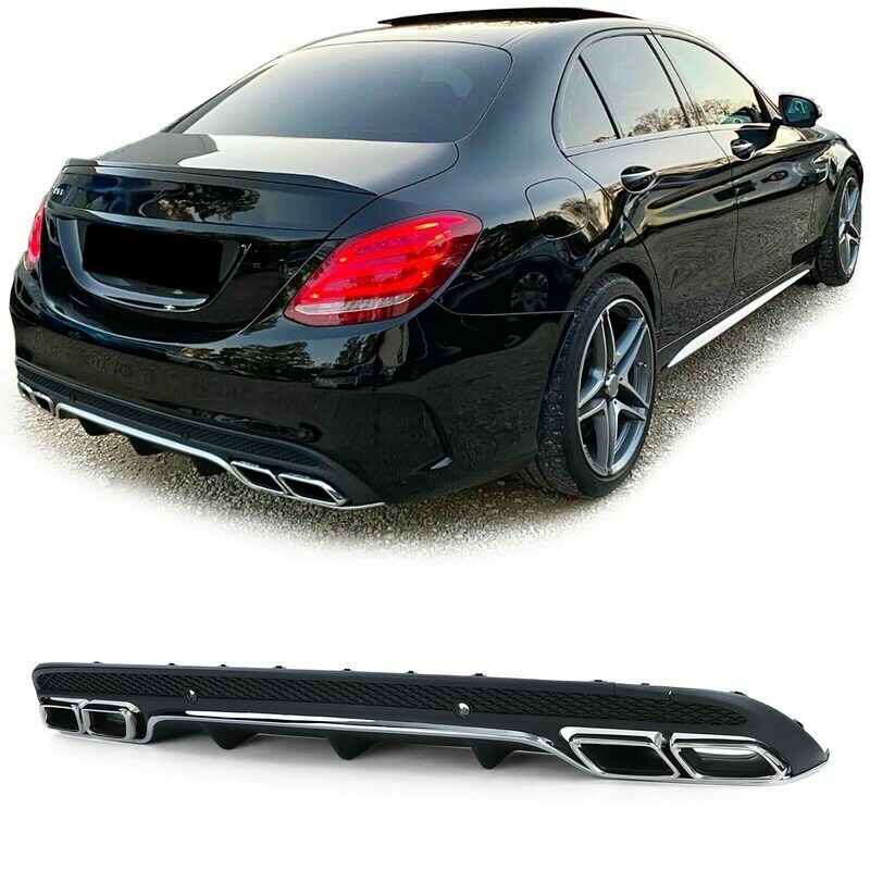 Diffuseur de pare-chocs arriére Look AMG pour Mercedes C W205 2013 - 2018