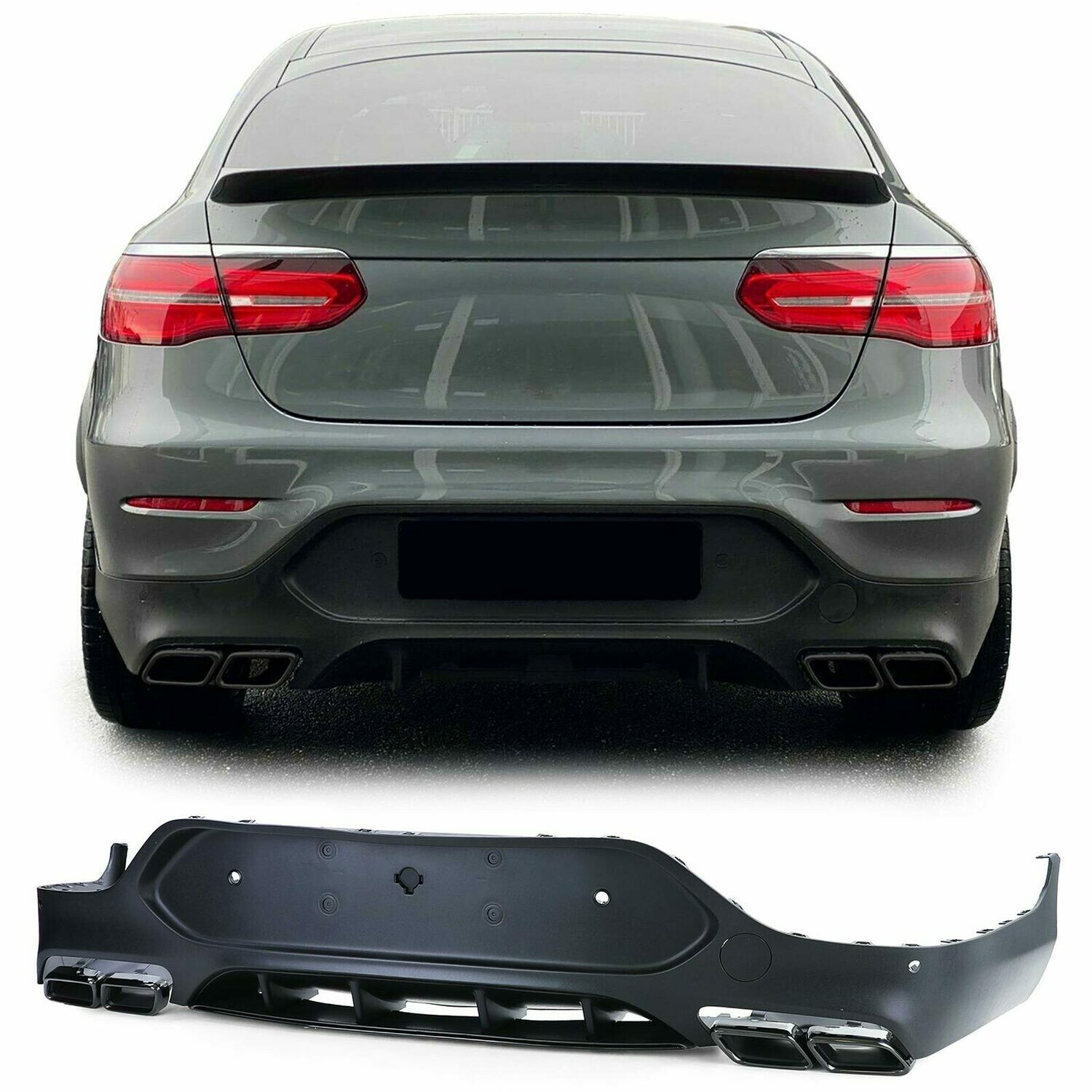 Diffuseur de pare-chocs arriére Look AMG pour Mercedes GLC C253 2016 - 2019