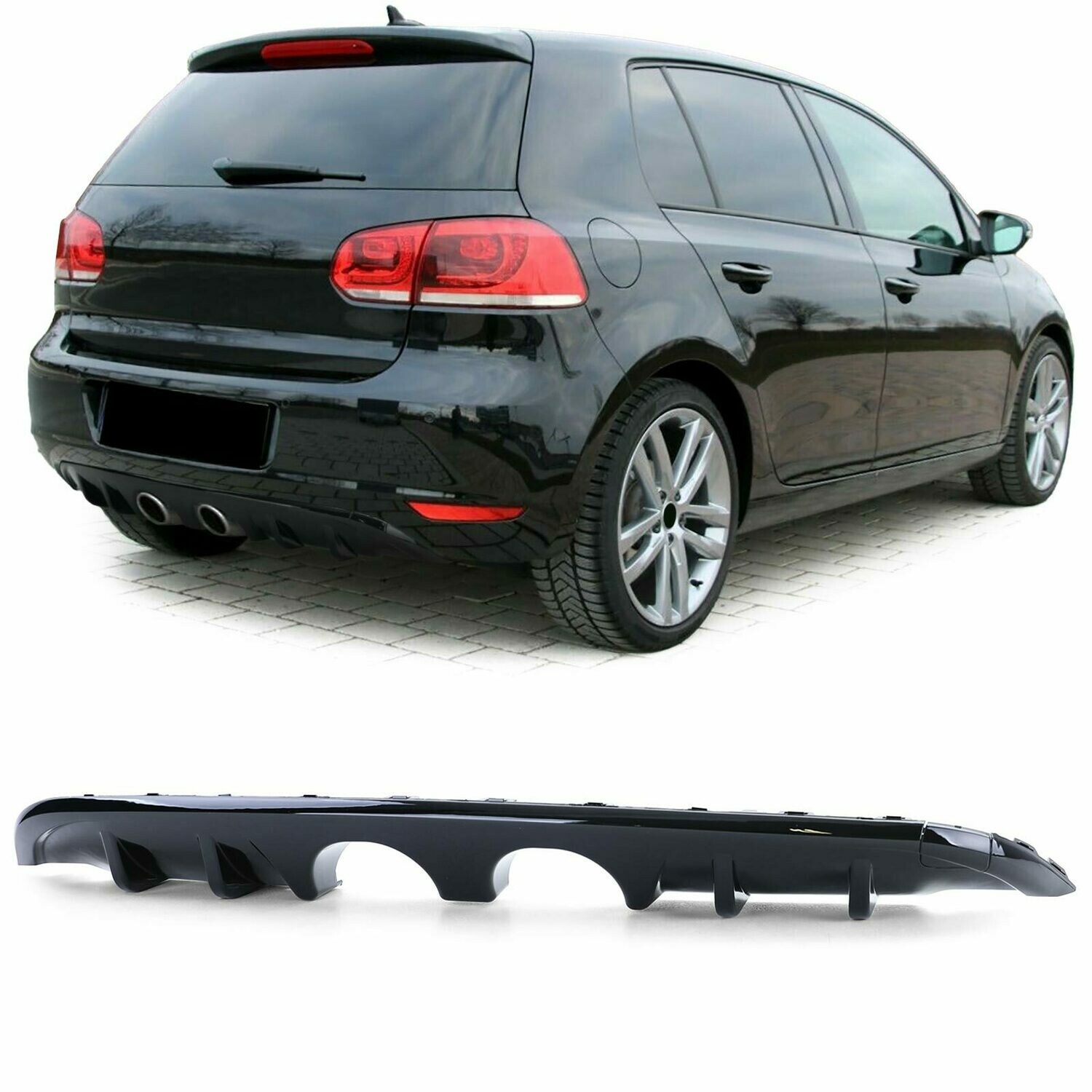 Diffuseur de pare-chocs arriére pour Volkswagen Golf 6 1K 2008 - 2013