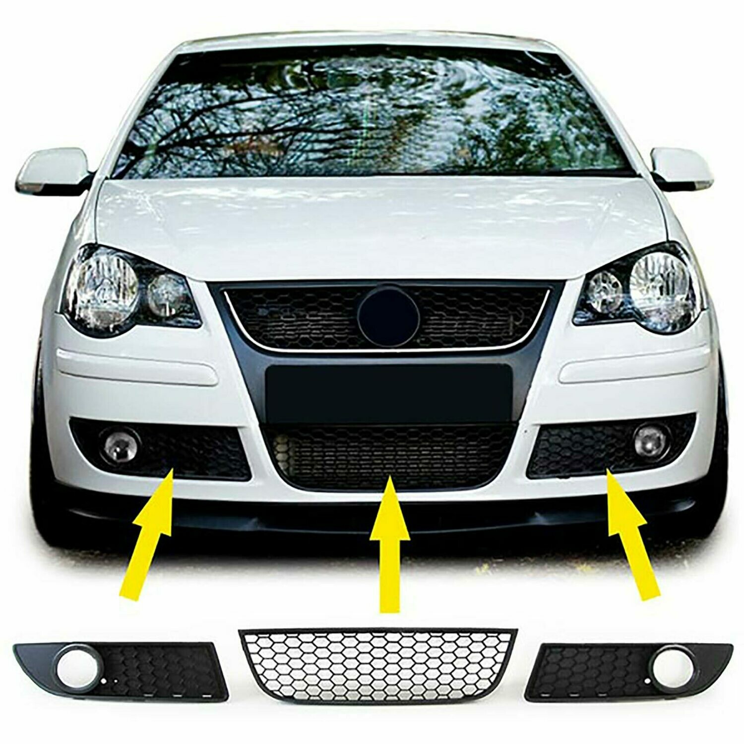 Calandre / Grille Sport Look pour Volkswagen Polo 9N3 2005 - 2009