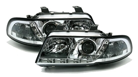 Paire de phares avant Devil Eyes LED pour Audi A4 B5 1994 - 1999