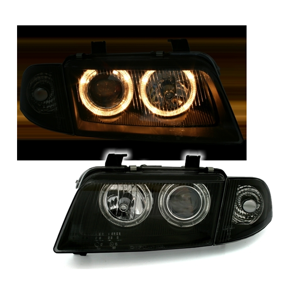 Paire de phares avant Angel Eyes pour Audi A4 B5 1994 - 1999