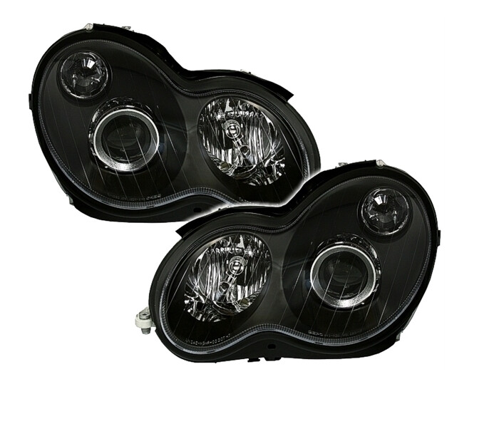 Paire de phares avant pour Mercedes Classe C W203 2000 - 2007