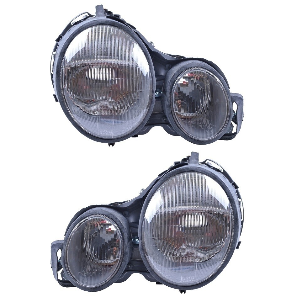 Paire de phares avant pour Mercedes Classe E W210 1995 - 1999