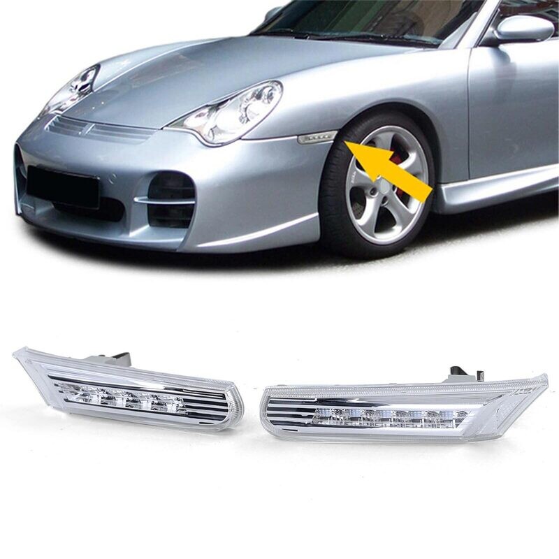 Paire de clignotants LED latéraux avec pour Porsche Boxster 986 + 911 996