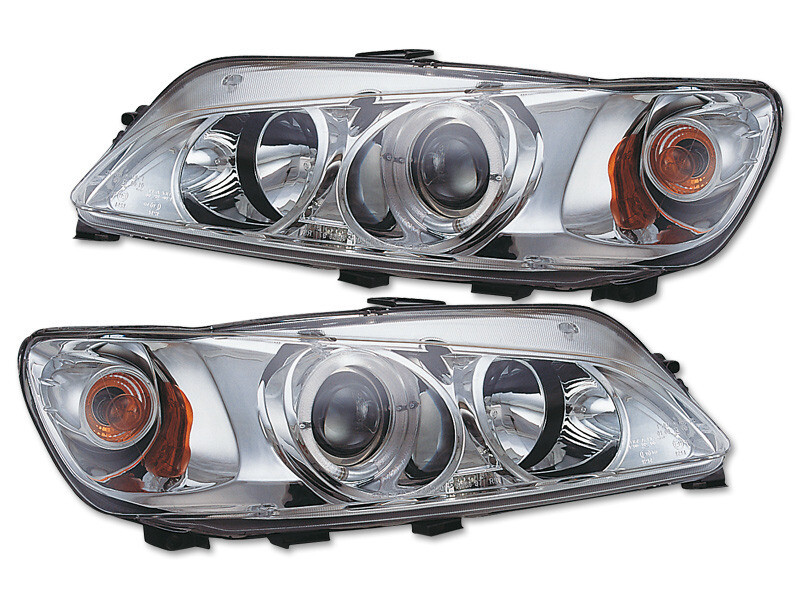 Paire de phares Angel Eyes avant à LED pour Peugeot 306 1997 - 2001