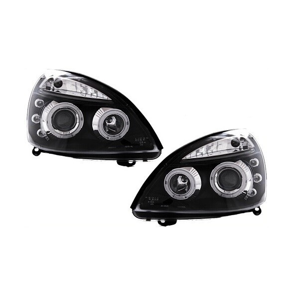 Paire de phares Angel Eyes avant pour Renault Clio 2 2001 - 2005
