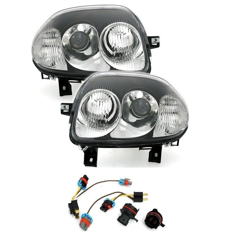 Paire de phares avant pour Renault Clio 2 1998 - 2001