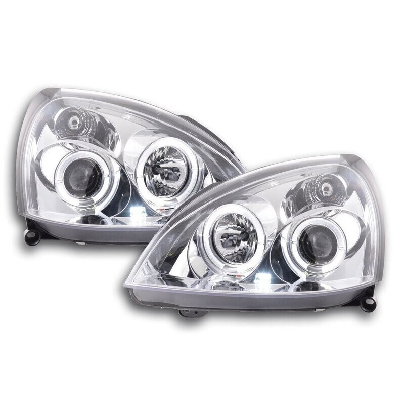 Paire de phares Angel Eyes avant pour Renault Clio 2 2001 - 2005