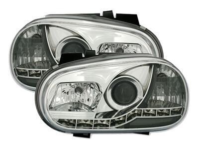 Paire de phares Devil Eyes à LED avant pour Volkswagen Golf 4