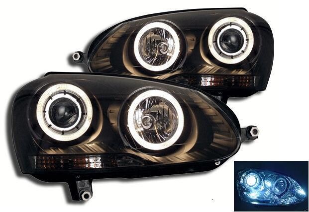 Paire de phares Angel Eyes avant pour Volkswagen Golf 5 2003 - 2008