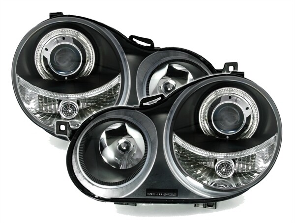 Paire de phares Angel Eyes avant pour Volkswagen Polo 9N 2001 - 2005