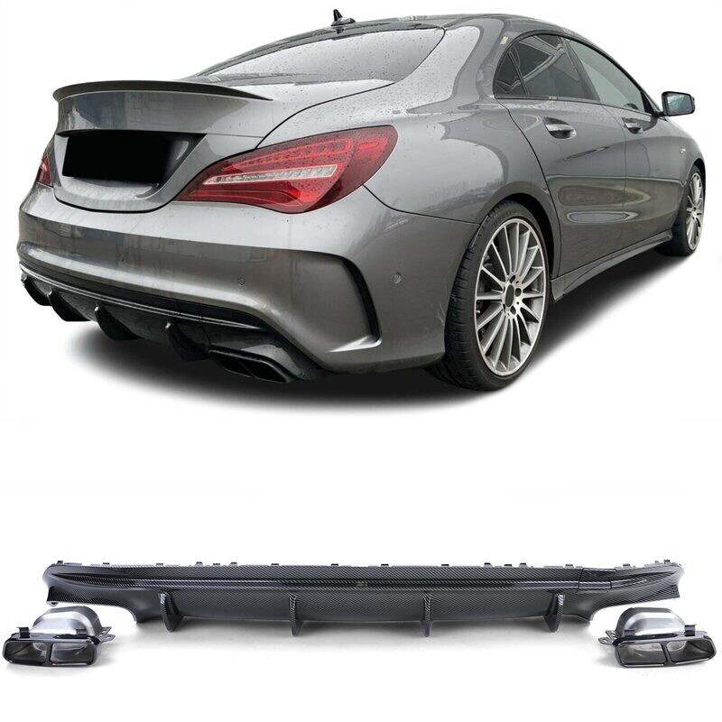 Diffuseur de pare choc arrière Look AMG pour Mercedes CLA C117 2016 - 2019