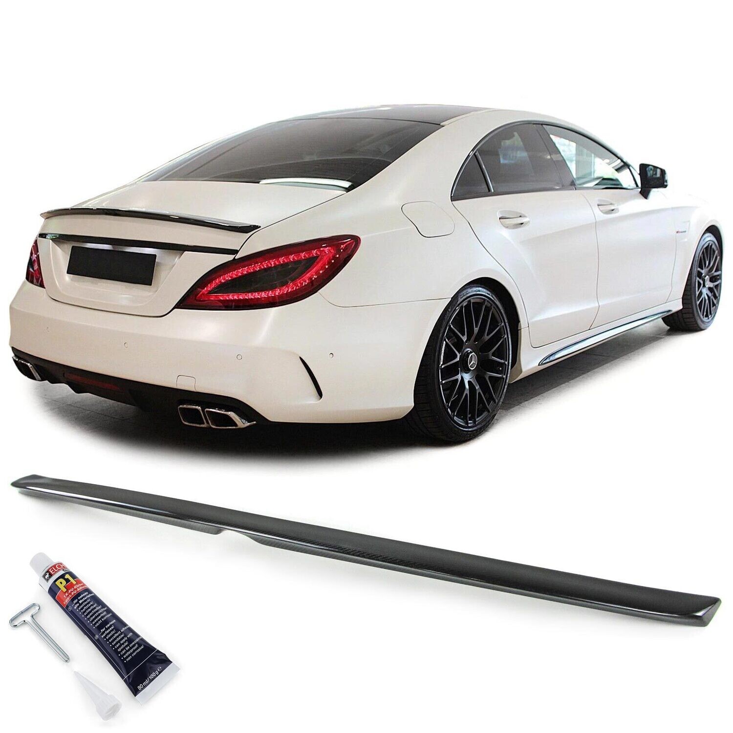 Becquet arrière en Carbone Look AMG pour Mercedes CLS 218 à partir de 2011