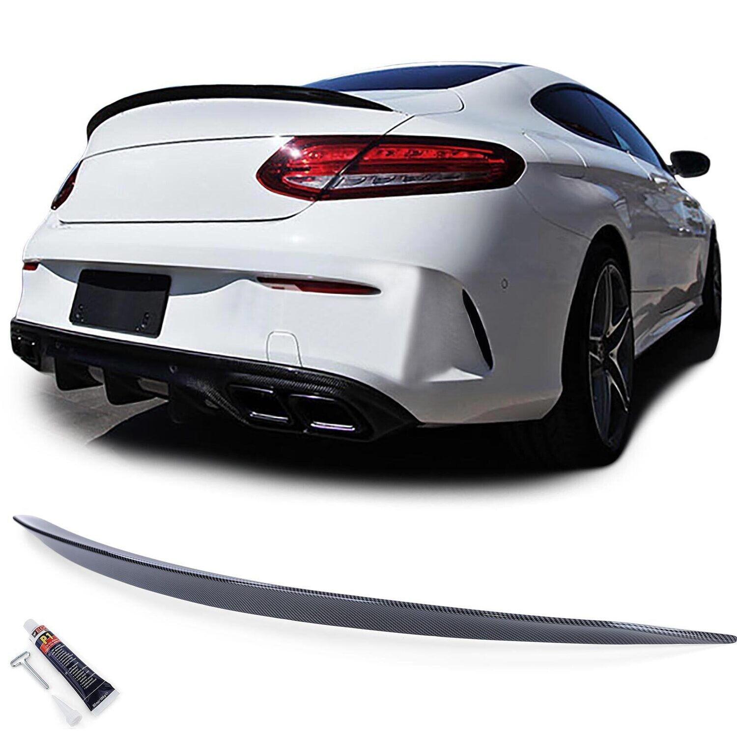 Becquet arrière Sport pour Mercedes Classe C Coupé C205 à partir de 2015 - Look carbone