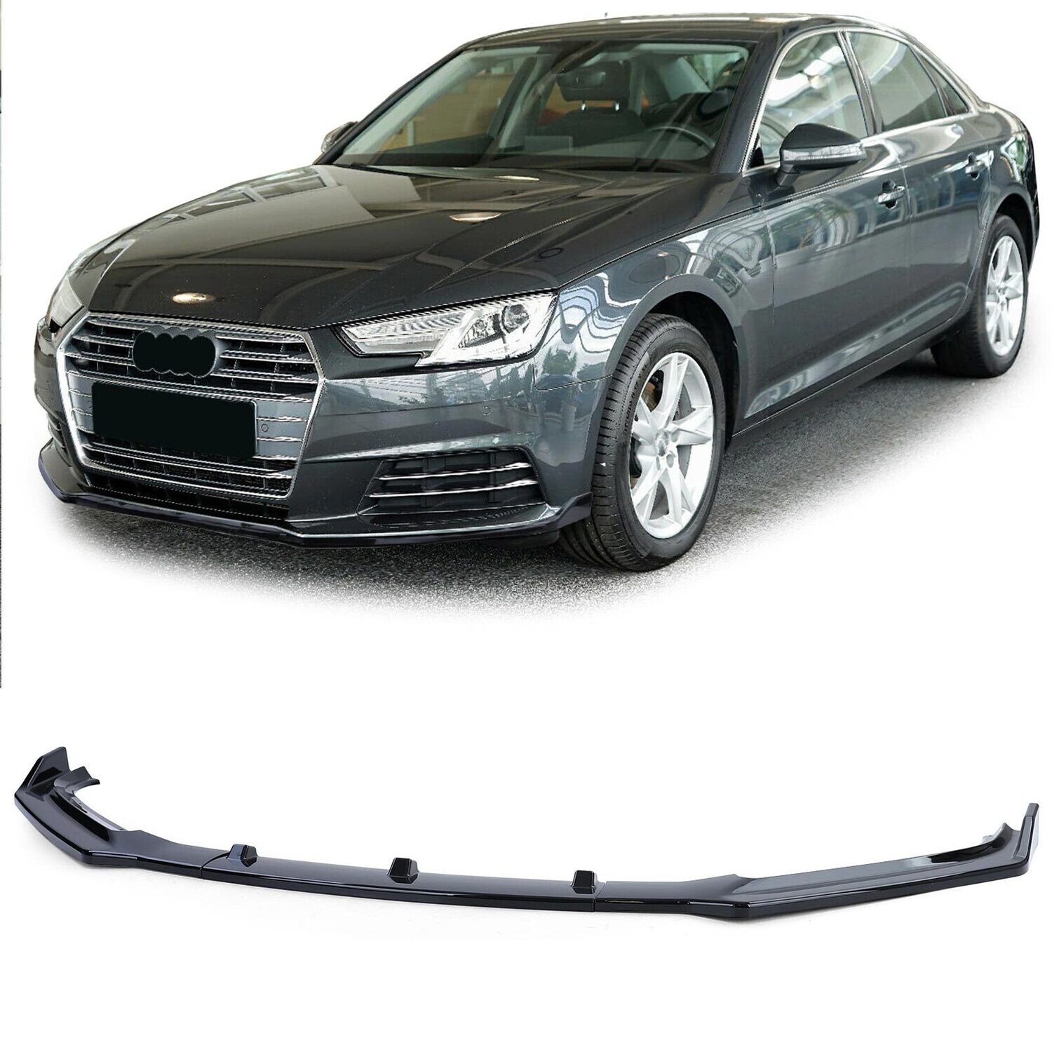 Spoiler / Lame / Diffuseur de Pare-choc avant pour Audi A4 B9 2015 - 2019