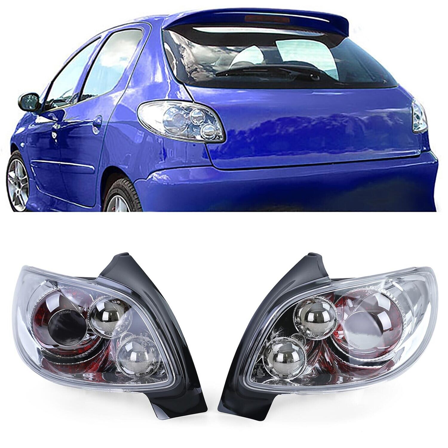 Paire de phares avant pour Peugeot 206 à partir de 1998