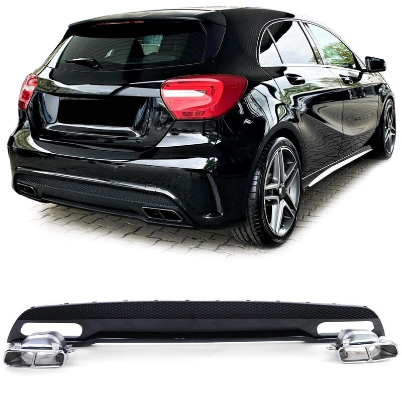 Diffuseur de pare choc arrière Look AMG pour Mercedes Classe A W176 2012 - 2015