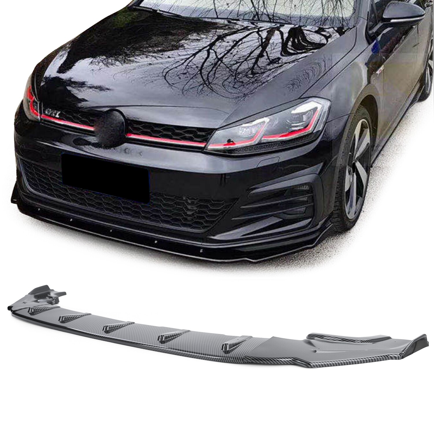 Lèvre / spoiler / Splitter / lame de pare choc avant pour Volkswagen Golf 7 GTI 2013 - 2020