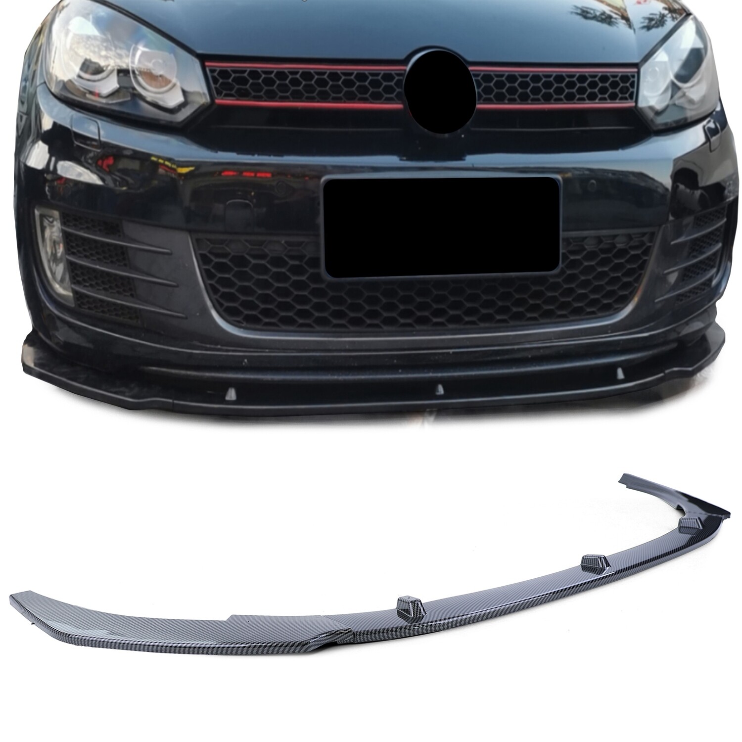 Lèvre / spoiler / Splitter / lame de pare choc avant pour Volkswagen Golf 6  GTI 2009 - 2013