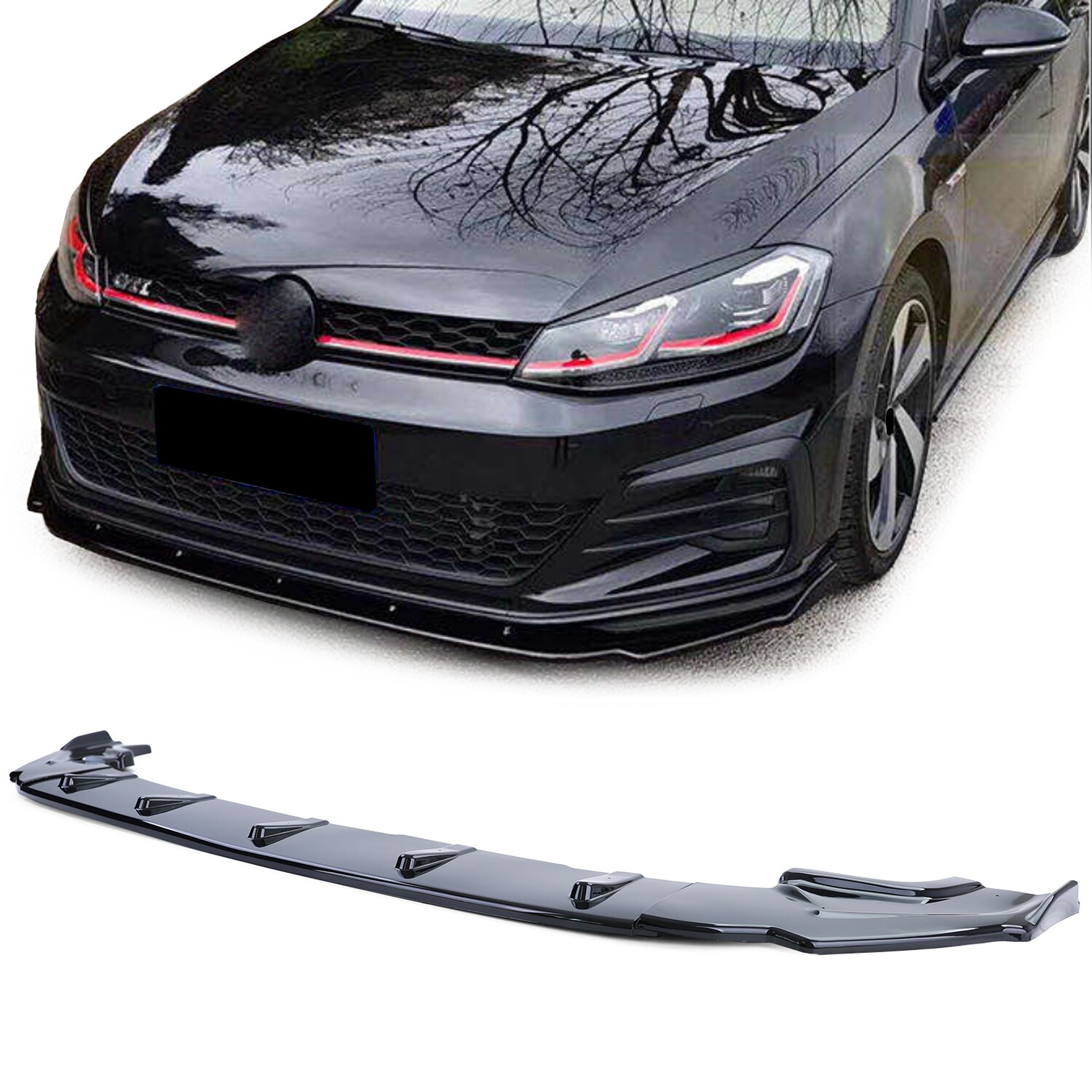 Lèvre / spoiler / Splitter / lame de pare choc avant pour Volkswagen  Golf 7 GTI 2013 - 2020