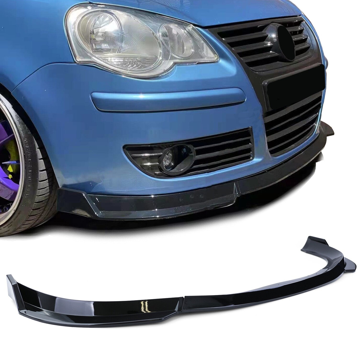 Lèvre / spoiler / Splitter / lame de pare choc avant pour Volkswagen Polo 9N3 2005 - 2009