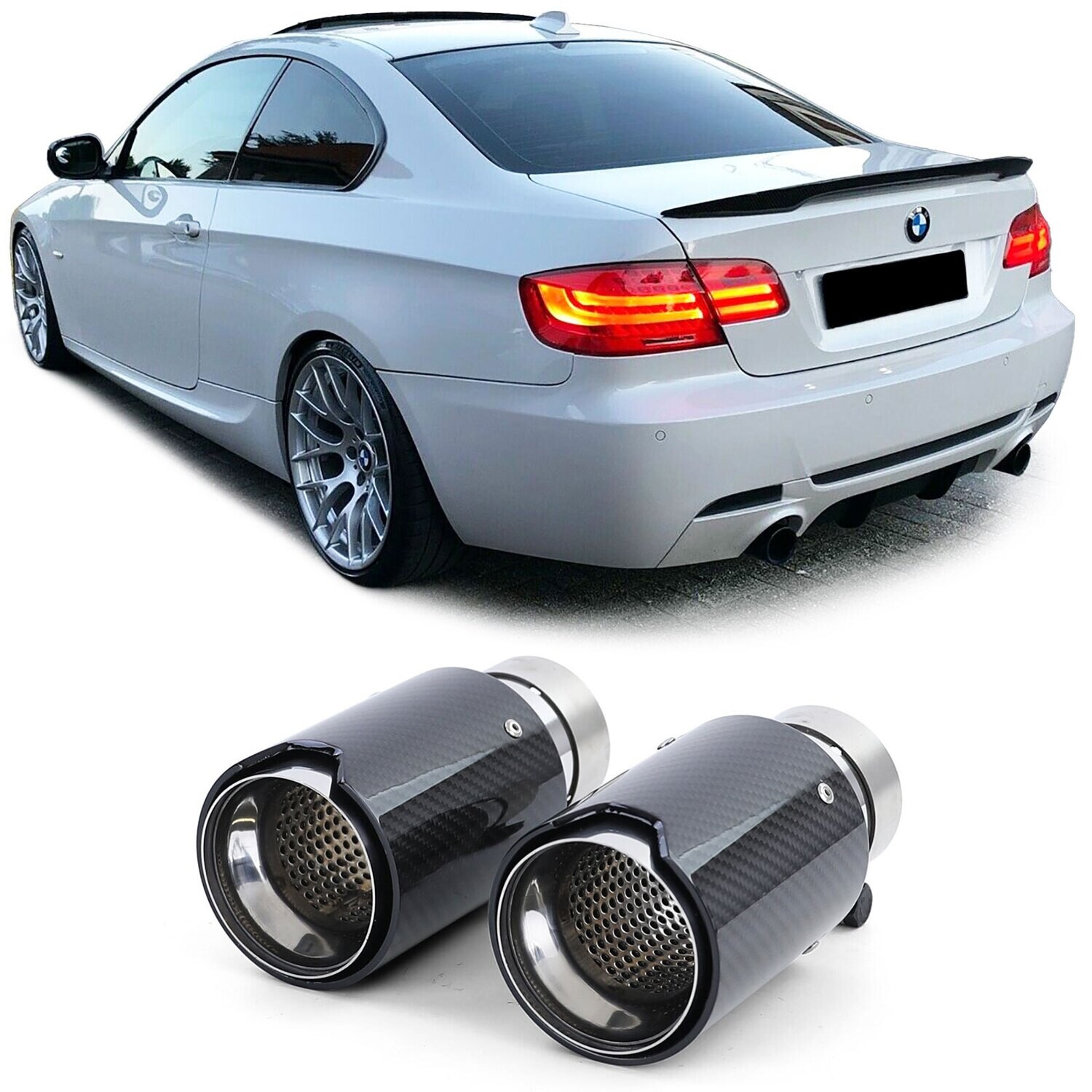 2 embouts d'échappement sport universels pour BMW