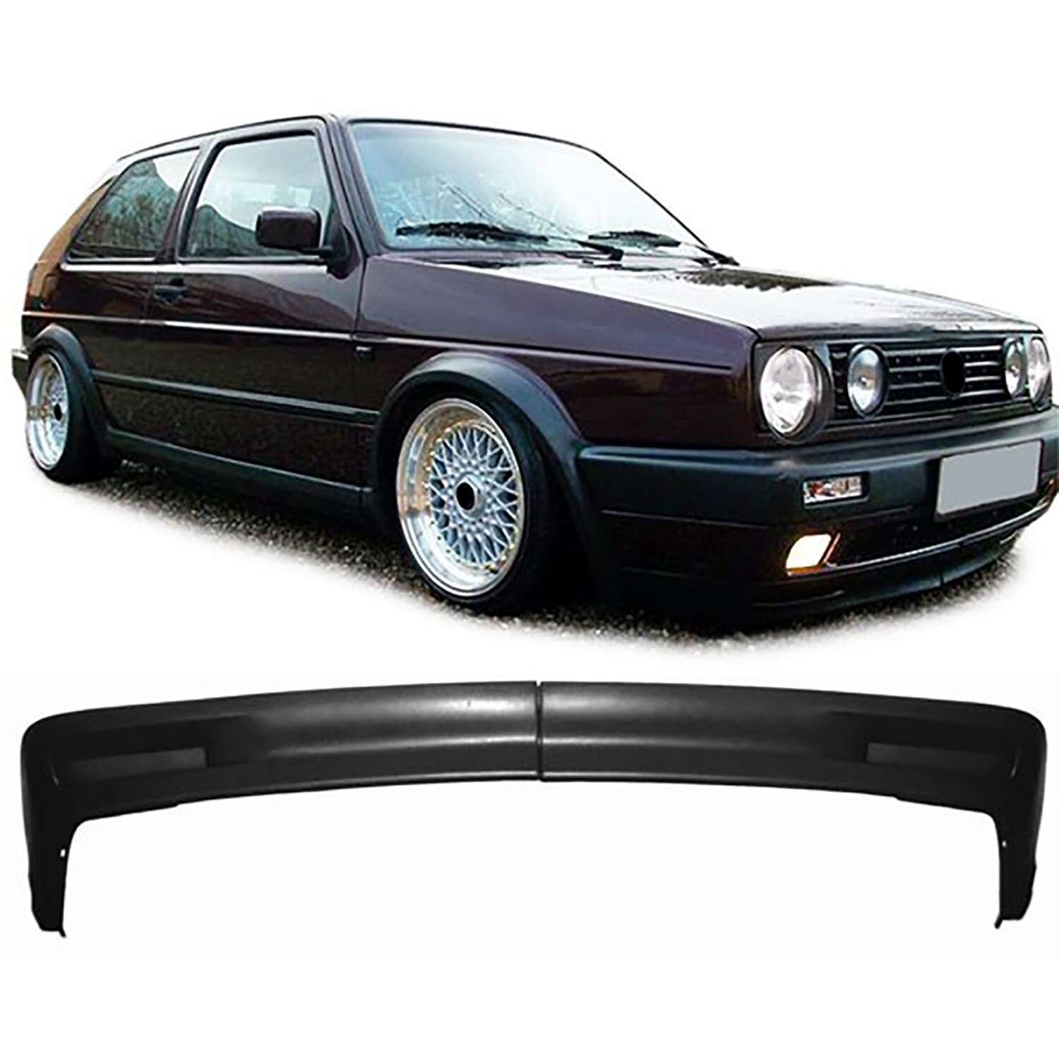 Lèvre / spoiler / Splitter / lame de pare choc avant pour Volkswagen Golf 2 1983 - 1992