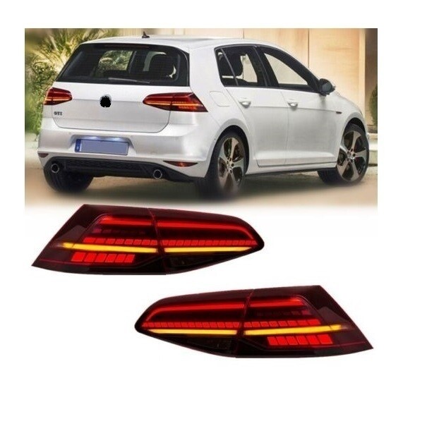Paire de feux arrière à LED LOOK GTI pour Volkswagen Golf 7 à partir de 2013 - Dynamique