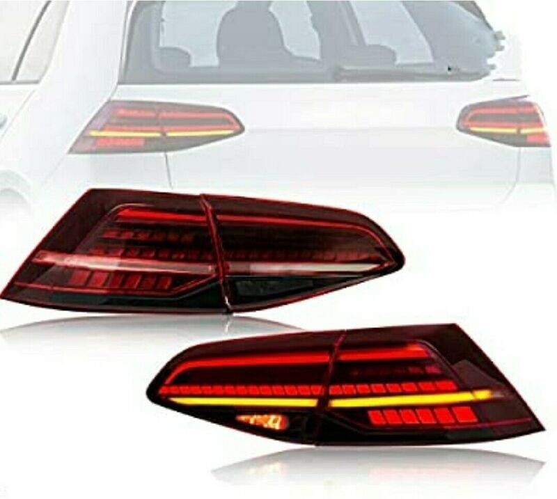 Paire de feux arrière à LED Look GTI pour Volkswagen Golf 7 à partir de 2013 - Dynamique