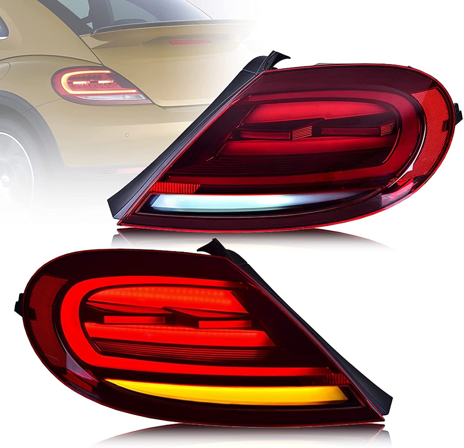 Feux arrière Led 3D dynamique pour VW Beetle A5 Hatchback 2011-2019