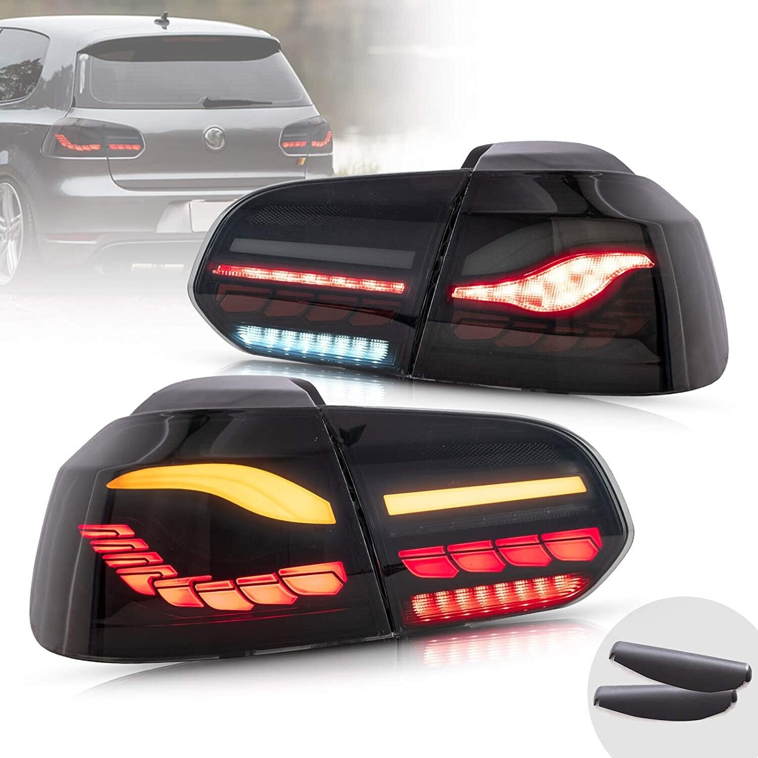 Feux arrière OLED dynamique pour VW  GOLF MK6 (Golf VI) TSI TDI GTI GTD R 2008-2013