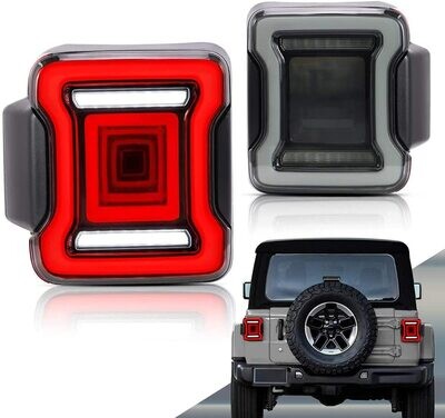 Feux arrière LED dynamique 3D pour Jeep Wrangler JL JLU 2018-2021