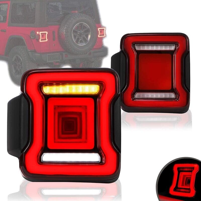Feux arrière LED dynamique 3D pour Jeep Wrangler JL JLU 2018-2021