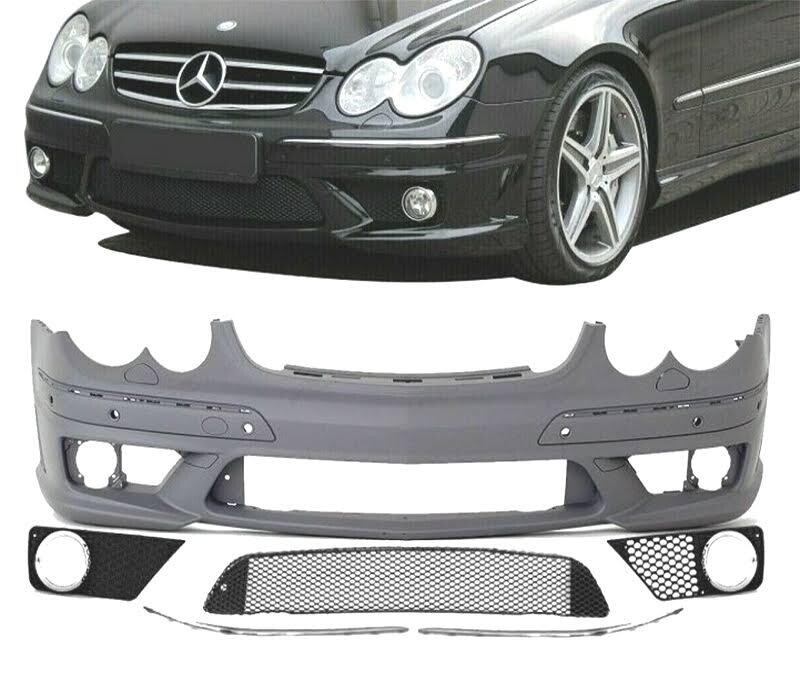 Pare-chocs avant Mercedes CLK W209 Look 63 AMG 2002 - 2009 + Antibrouillards