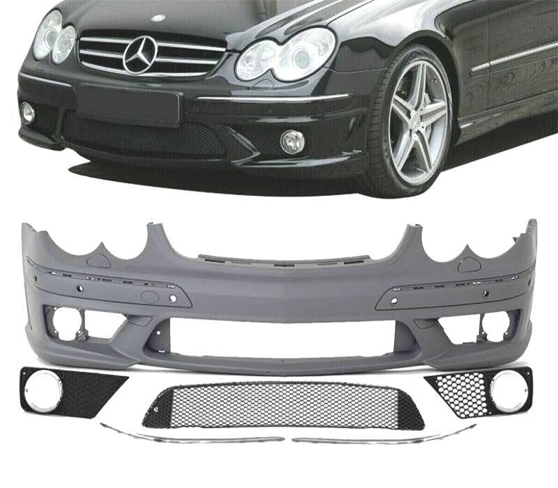 Pare-chocs avant Mercedes CLK W209 Look 63 AMG  2002 - 2009 + Antibrouillards