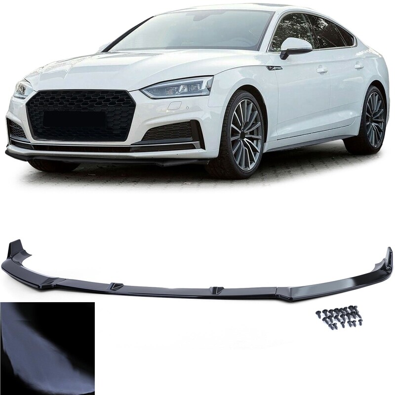 Lame de Pare-chocs pour Audi A5 f5 après 2016  - Noir Brillant