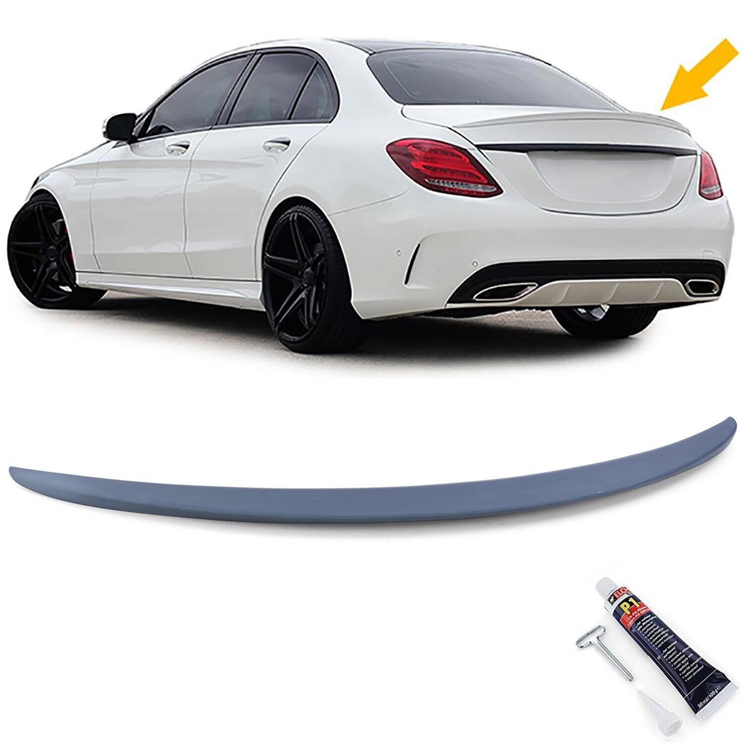 Becquet / Aileron / Lame de coffre Look AMG pour Mercedes Classe C W205