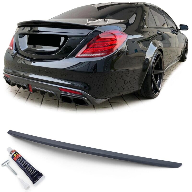 Becquet / Aileron  pour Mercedes Classe S W222 à partir de 2013 - Noir Mat