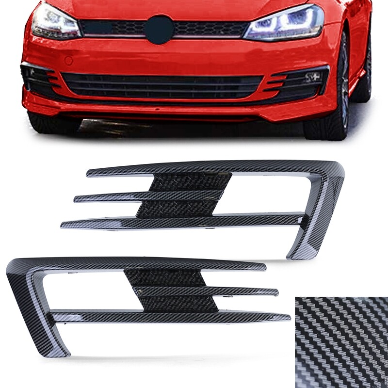 Cadre d'antibrouillard look GTI pour VW Golf 7 2012-2016 - Look Carbone