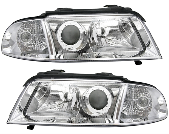 Phares pour Audi A4 B5 1999 - 2001 chrome
