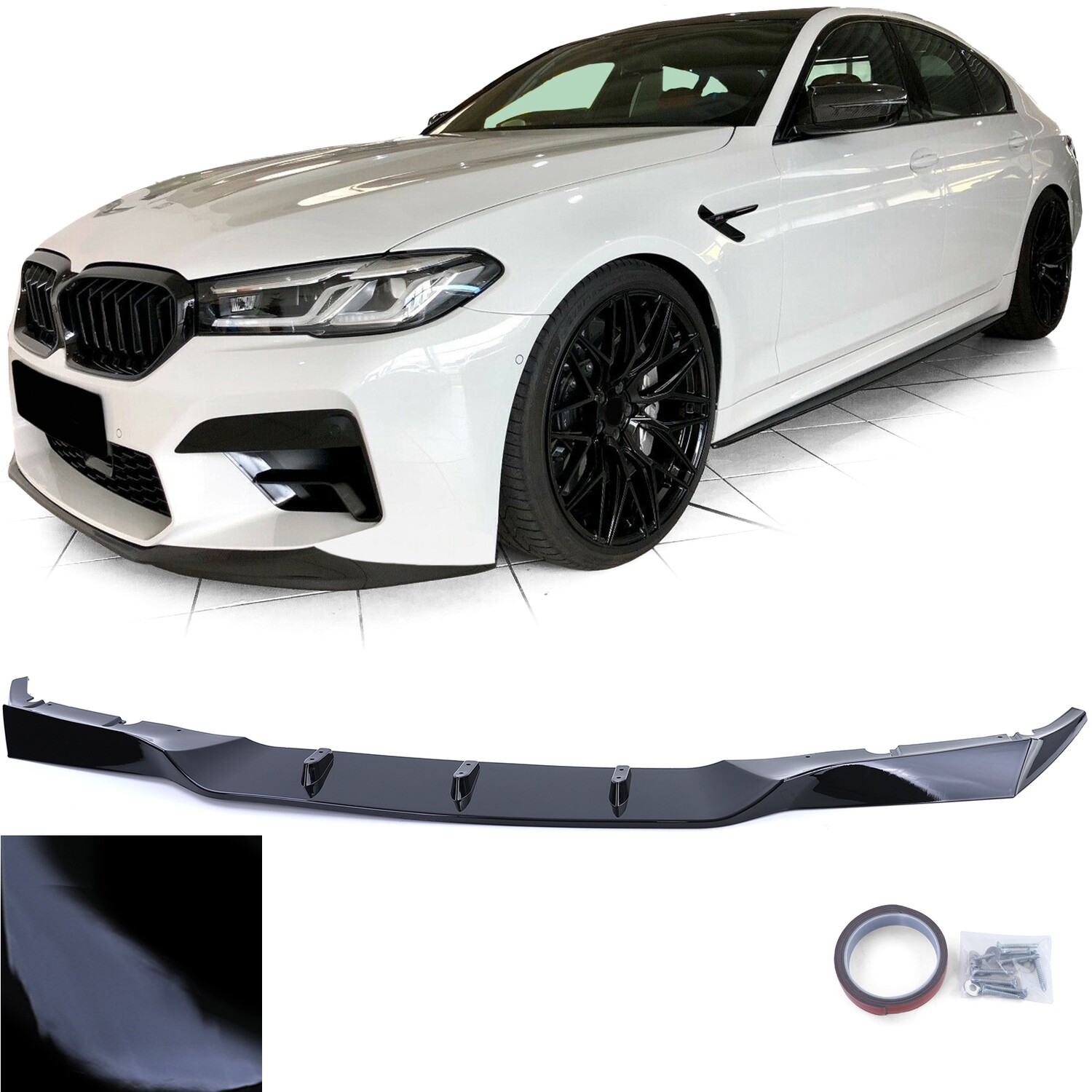 Lame Performance pour BMW Série 5 G30 G31 à partir de 2016 - Noir Brillant