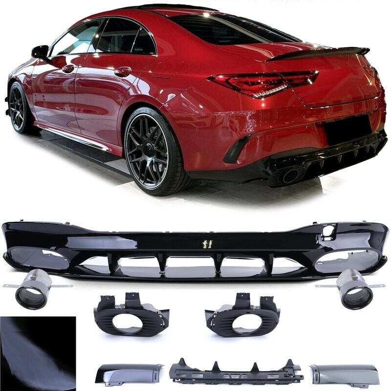 Diffuseur de pare choc arrière Look AMG pour Mercedes CLA C118 à partir de 2019