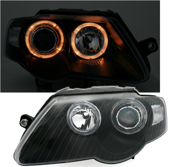 Phares Angel Eyes pour Volkswagen Passat B6 2005 - 2009