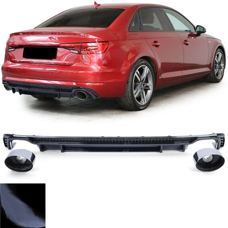 Diffuseur arrière sport Look RS pour Audi A4 B9 8W 2015-2019