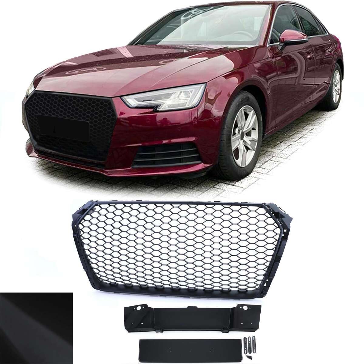 Calandre Noir mat pour Audi A4 B9 8W à partir de 2015