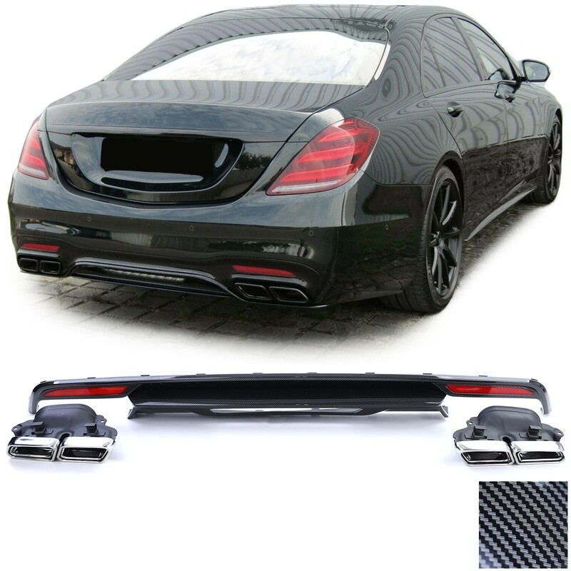 Diffuseur de pare choc arrière Look AMG pour Mercedes Classe E W238 à partir de 2016